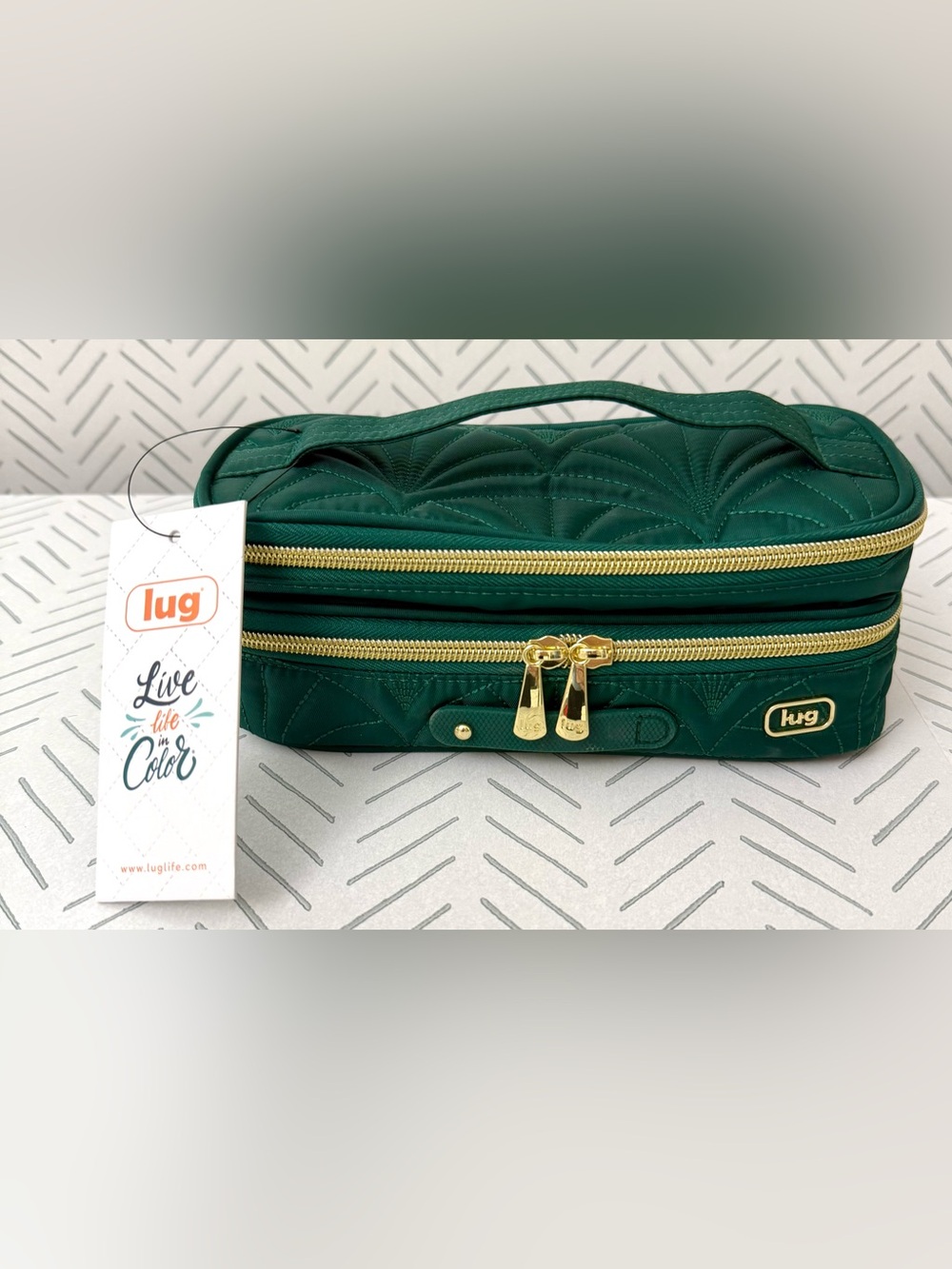 New Lug x Wicked Double Decker Cosmetic Case Friends for Good Green Elphaba